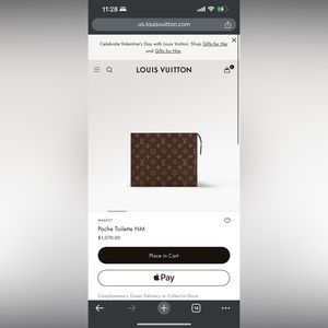 Toiletry 25 pouch. Only worn couple times still have box